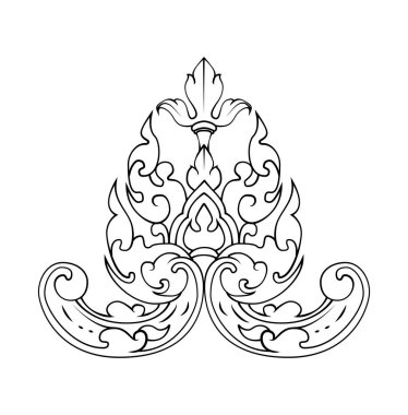 Lily çiçek ile Dekoratif süsleme 