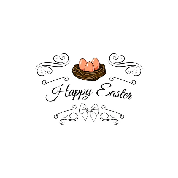 Etiqueta de Pascua Hapy . — Vector de stock