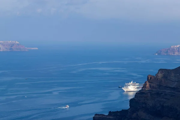 Blick Auf Meer Und Küste Auf Der Insel Santorini Caldera — Stockfoto