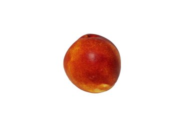 Şeftali Nektarin beyaz bir arkaplanda izole edilir.