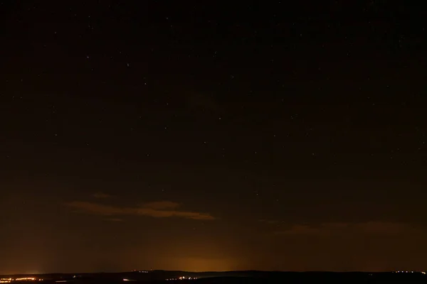 Noční Obloha Které Jsou Hvězdy Souhvězdí Big Dipper Viditelné — Stock fotografie