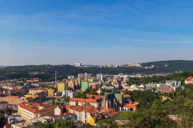 A view of the city of Brno in the Czech Republic in Europe. clipart