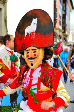 Verin-spain,4-February-2018    Carnival Verin in Galicia Spain one of the most ancient in the world clipart