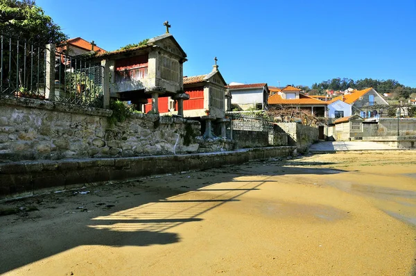 Combarro Galicie Spanje Een Vissersdorp Beschouwd Als Een Van Mooiste Stockfoto