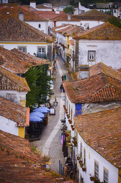 Obidos Portugalia Maja 2014 Obidos Średniowieczne Miasto Jedno Najlepiej Zachowanych — Zdjęcie stockowe