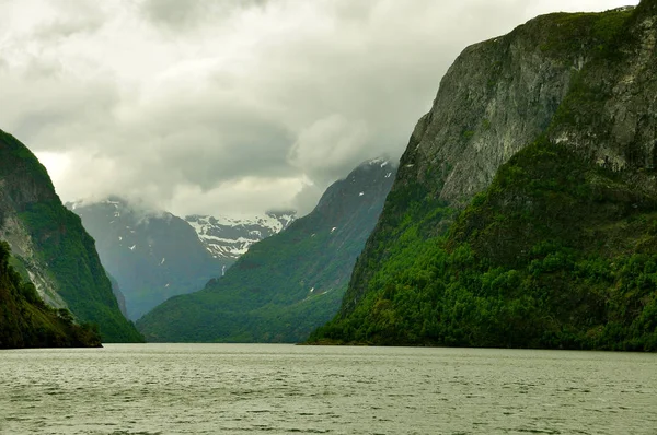 Sognefjord Fjord Verläuft Durch Die Berühmte Stadt Flam Berühmt Für — Stockfoto