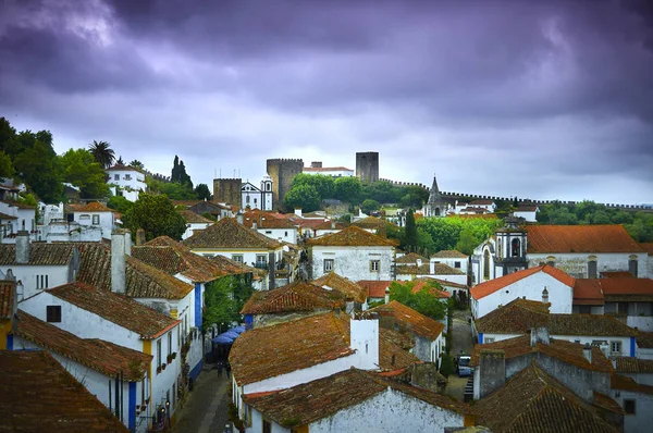 Obidos Portugal Mayo 2014 Obidos Una Ciudad Medieval Una Las — Foto de Stock