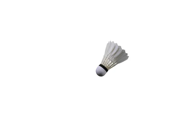 Geïsoleerde Badminton Pendelveer Met Knippaden — Stockfoto