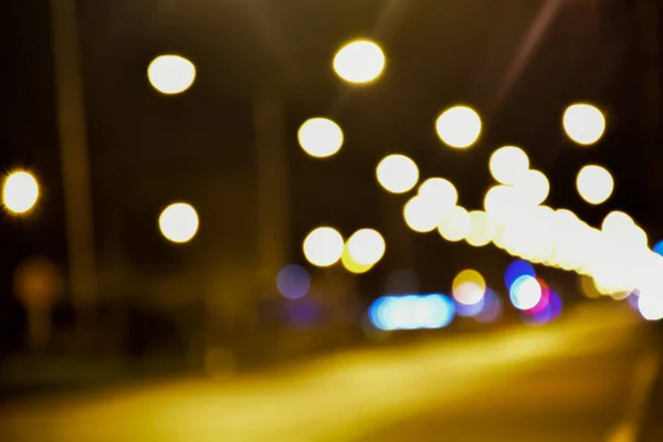 Bokeh Street Light Night — Stock Photo, Image