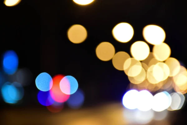 Bokeh Street Light Night — Stock Photo, Image