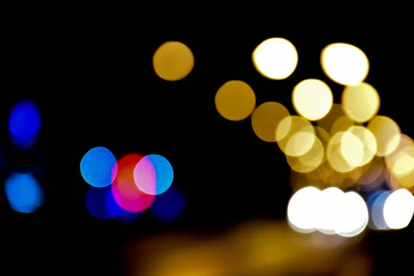 Utcai Fény Bokeh Éjszaka — Stock Fotó