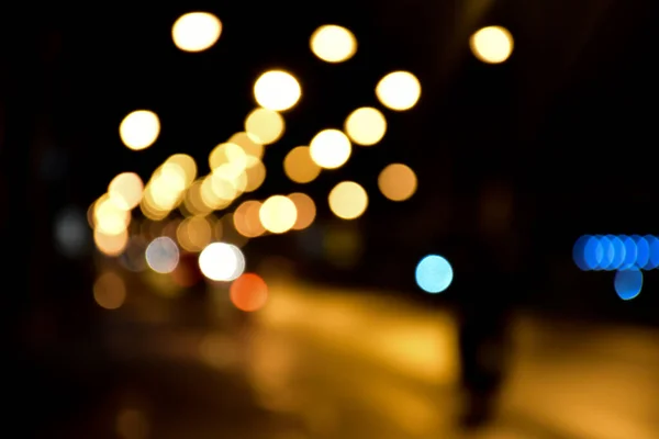 Bokeh Street Light Night — Stock Photo, Image