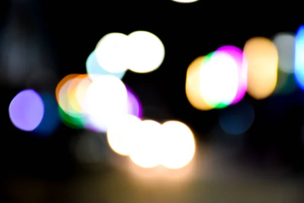 Bokeh Achtergrond Van Straatlicht Nachts — Stockfoto
