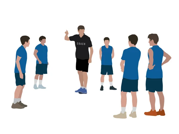 Entraîneur Coaching Sport Sur Illustration Vecteur Graphique — Image vectorielle
