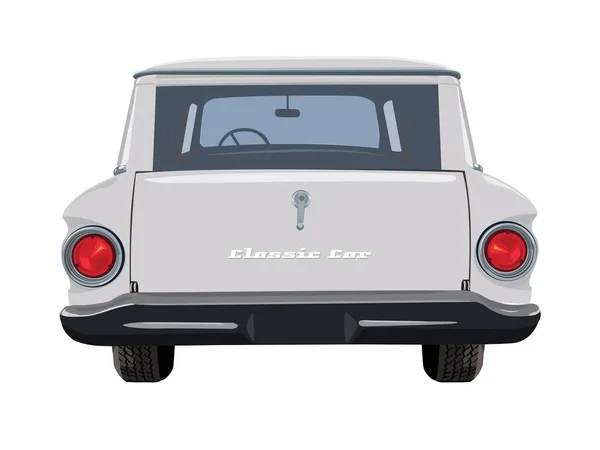 古典的な車のイラストのグラフィックベクトル — ストックベクタ