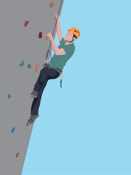 Climbing Wall Illustration Graphic Vector — Stock Vector