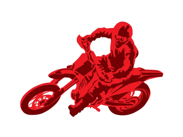 Motocross Sports Bike Illustration Graphic Vector — Stock Vector