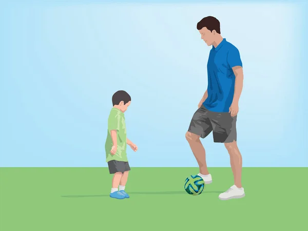 Zomer Voetbal Kamp Illustratie Grafische Vector — Stockvector