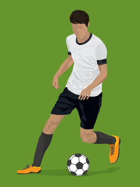 Fußballspieler Auf Illustration Grafik Vektor — Stockvektor