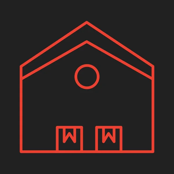 Warehouse icon isolated on abstract