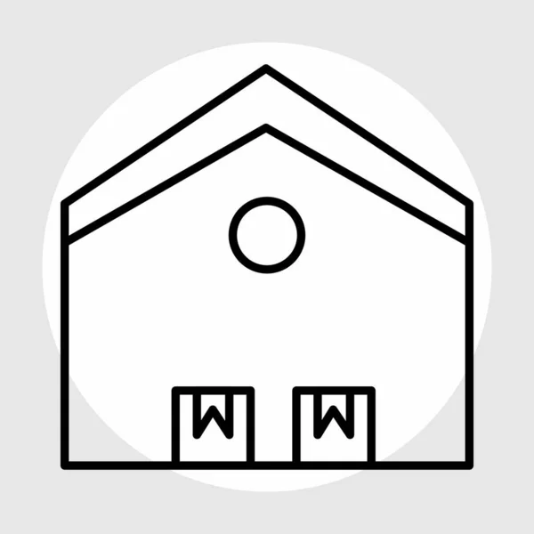 Warehouse Icon Isolated Abstract — Stock Photo, Image