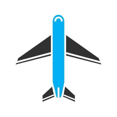 Uçak simgesi soyut bir grupta izole edildi