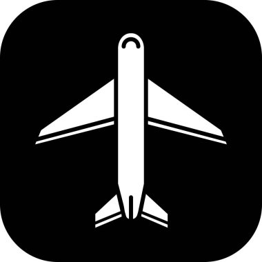 Uçak simgesi soyut bir grupta izole edildi