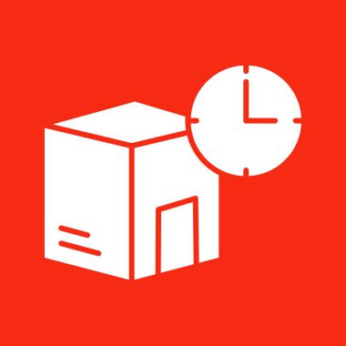 Gönderme Zamanı simgesi soyut bir grupta izole edildi