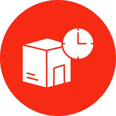 Gönderme Zamanı simgesi soyut bir grupta izole edildi