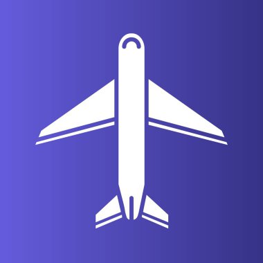 Uçak simgesi soyut bir grupta izole edildi