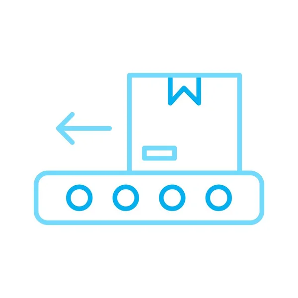 Logistik Förderband Symbol Isoliert Auf Abstraktem Hintergrund — Stockfoto