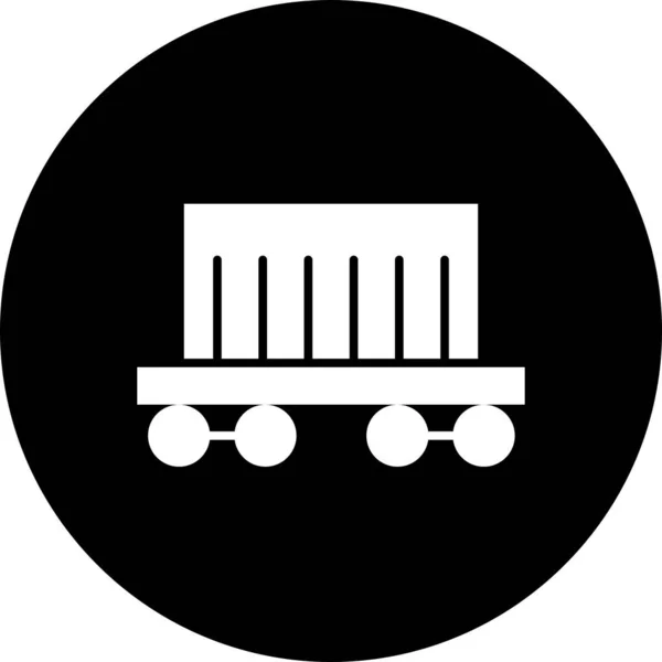 Иконка Грузового Поезда Изолированная Абстрактном Бэкгрунте — стоковое фото