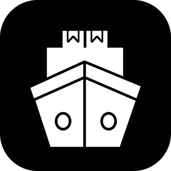 Иконка Корабля Изолирована Абстрактном Бэкгрунте — стоковое фото