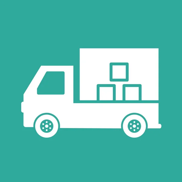 Delivery Truck Icon Isolated Abstract Backgroun — Stock Photo, Image