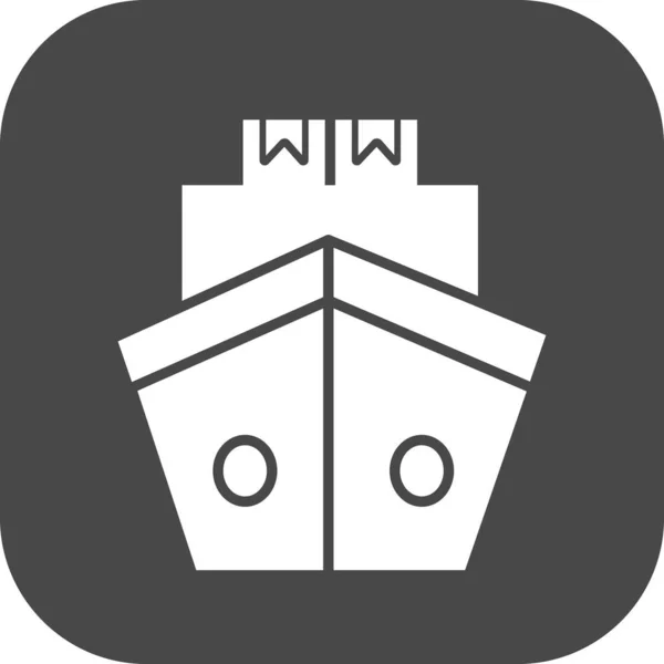 Schip Pictogram Geïsoleerd Abstracte Backgroun — Stockfoto