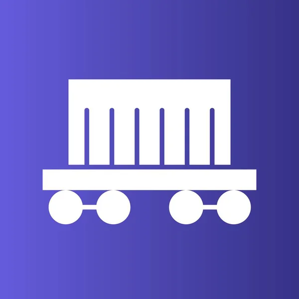 Ikona Nákladní Vlak Izolované Abstraktní Backgroun — Stock fotografie