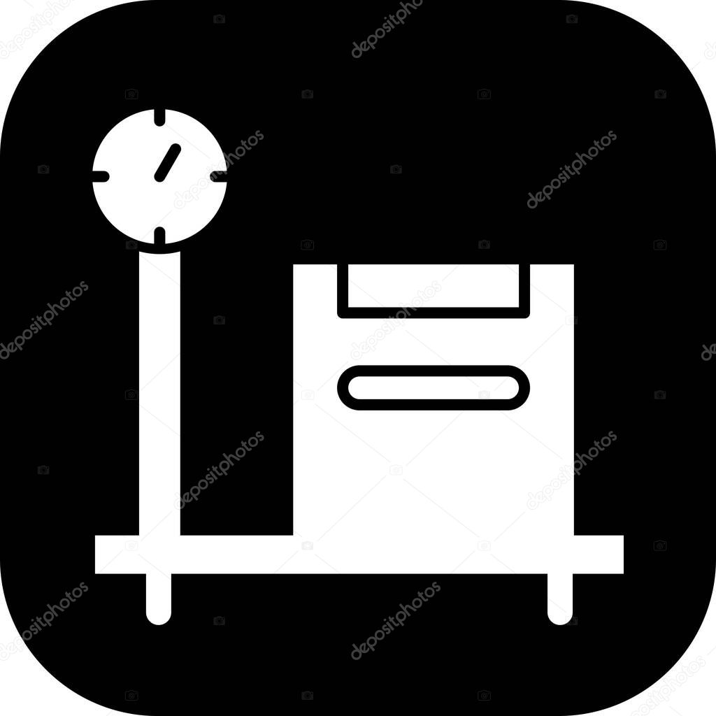Weighting icon isolated on abstract backgroun