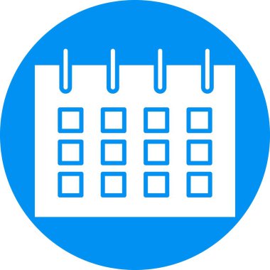 Takvim Simgesi Soyut Arka Gruplamada İzole Edildi