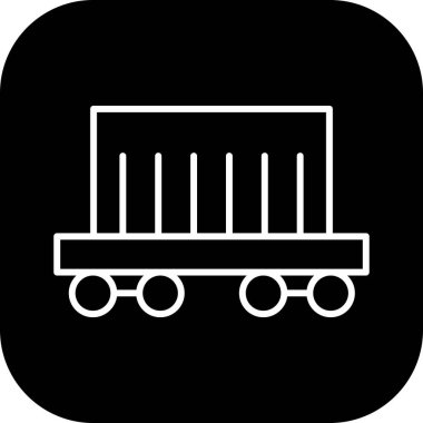 Kargo Treni simgesi soyut bir grupta izole edildi