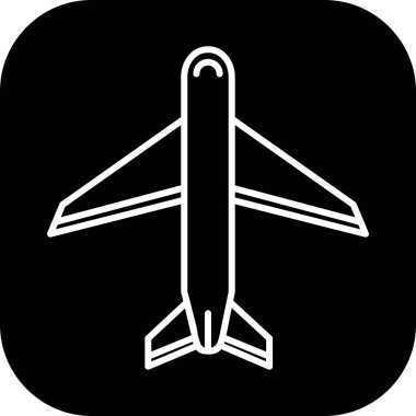 Uçak simgesi soyut bir grupta izole edildi