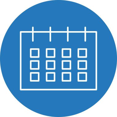 Takvim Simgesi Soyut Arka Gruplamada İzole Edildi