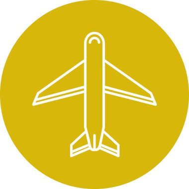 Uçak simgesi soyut bir grupta izole edildi