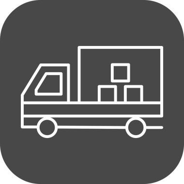 Taşıma kamyonu simgesi soyut bir grupta izole edildi