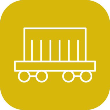 Kargo Treni simgesi soyut bir grupta izole edildi