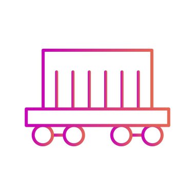 Kargo Treni simgesi soyut bir grupta izole edildi