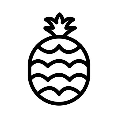Soyut arka grupta izole edilmiş ananas simgesi