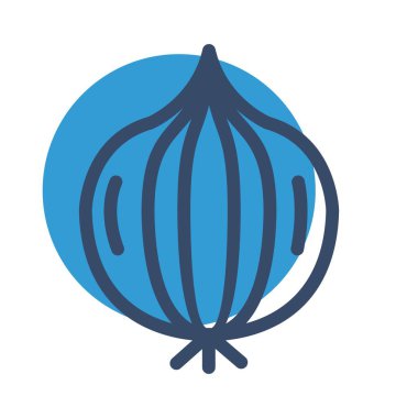 Soyut olarak izole edilmiş soğan simgesi 