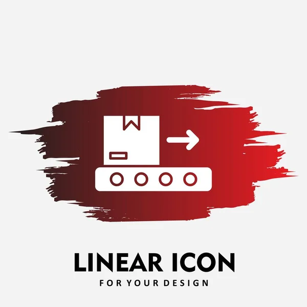 Conveyor belt icon isolated on abstract backgroun