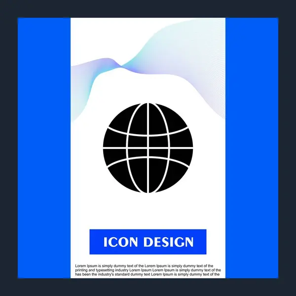 Globální Ikona Izolovaná Abstraktním Pozadí — Stock fotografie