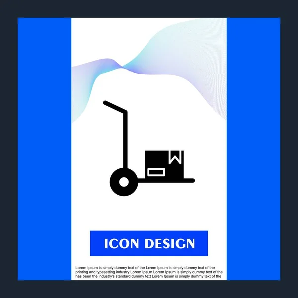 Trolley Pictogram Geïsoleerd Abstracte Backgroun — Stockfoto